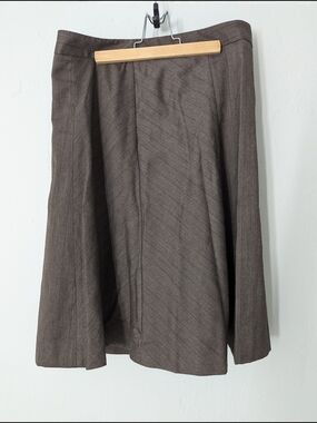 Merona Brown A-Line Midi Skirt